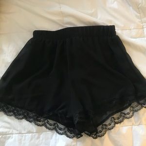 Lush High waisted lace shorts
